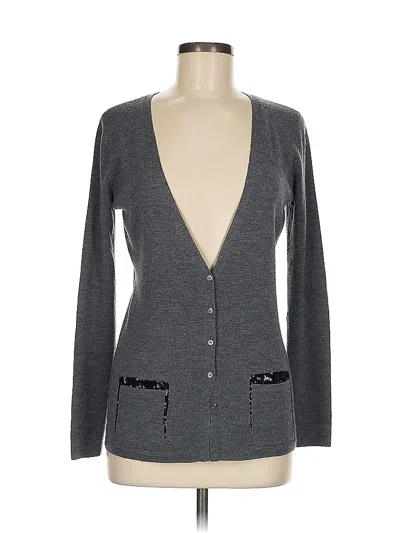 Pre-owned Schumacher Wool Cardigan Sweater In Gray