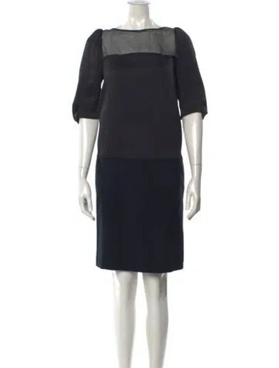 Pre-owned Schumacher Wool Knee-length Dress In Black