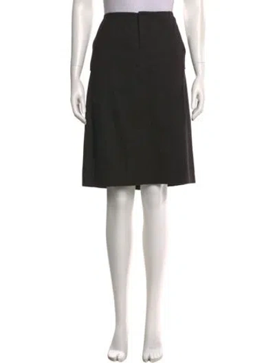 Pre-owned Schumacher Wool Knee-length Skirt In Black