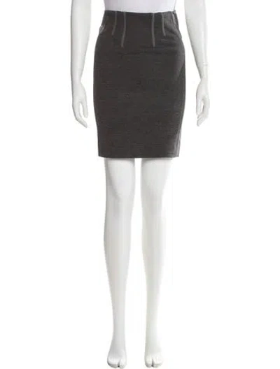 Pre-owned Schumacher Wool Mini Skirt In Gray