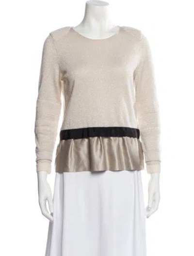 Pre-owned Schumacher Wool Scoop Neck Sweatshirt In Neutral
