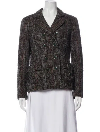 Pre-owned Schumacher Wool Tweed Pattern Blazer In Multi
