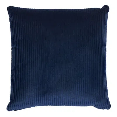 Schumacher Wyatt Corduroy Throw Pillow In Navy