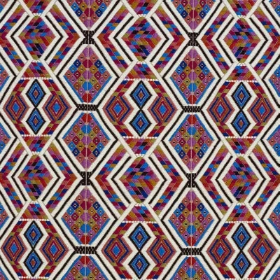 Schumacher X A Rum Fellow Chahal Hand Woven Brocade Fabric In Carnival