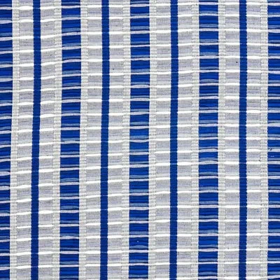 Schumacher X A Rum Fellow Palopo Hand Woven Stripe Fabric In Azul