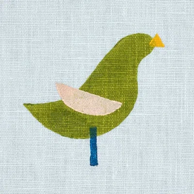 Schumacher X Caroline Z Hurley  Birds Hand Block Print Fabric In Multi