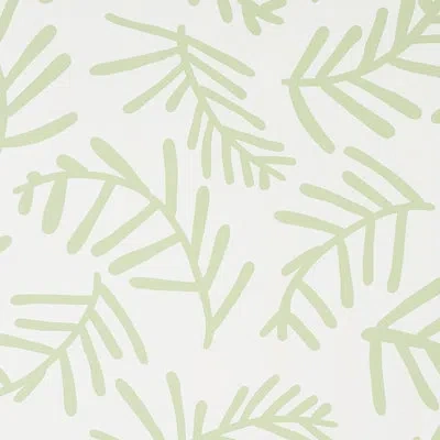 Schumacher X Caroline Z Hurley Tiah Cove Wallpaper In Sage Leaf