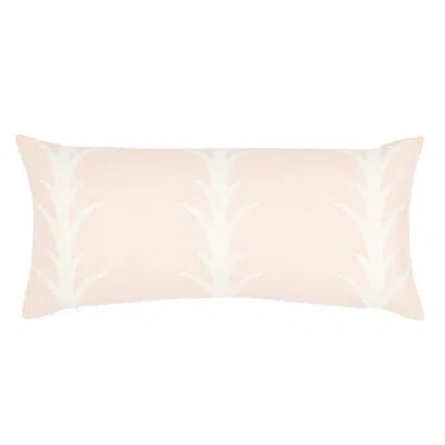 Schumacher X Celerie Kemble Acanthus Stripe Pillow In Blush