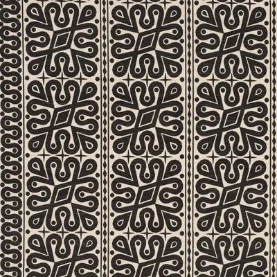 Schumacher X Celerie Kemble Borneo Silk Fabric In Black