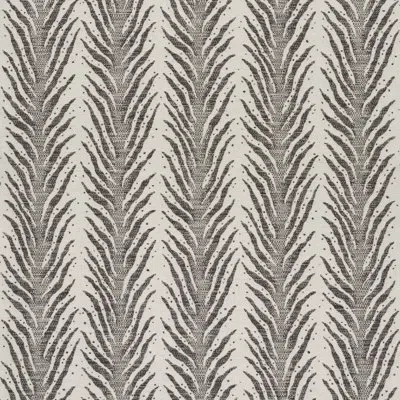 Schumacher X Celerie Kemble Creeping Fern Fabric In Basalt