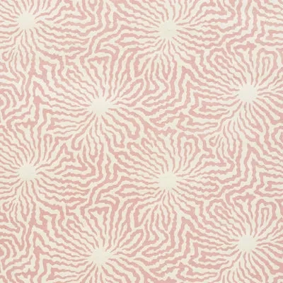 Schumacher X Celerie Kemble Flower Shock Sisal Wallpaper In Pink Peony