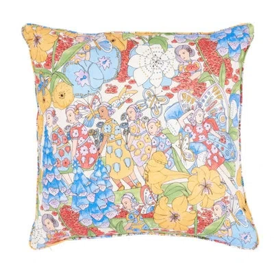 Schumacher X Clements Ribeiro Fairie Garden Pillow In Yellow