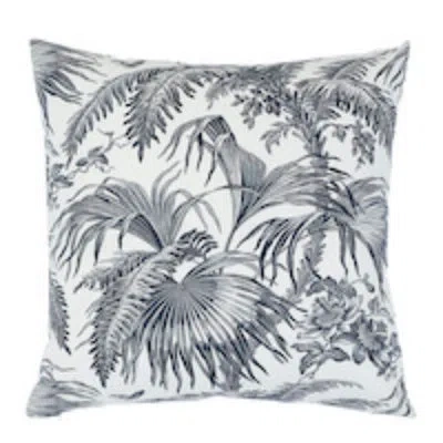 Schumacher X Jill Lasersohn Toile Tropique Pillow In Black