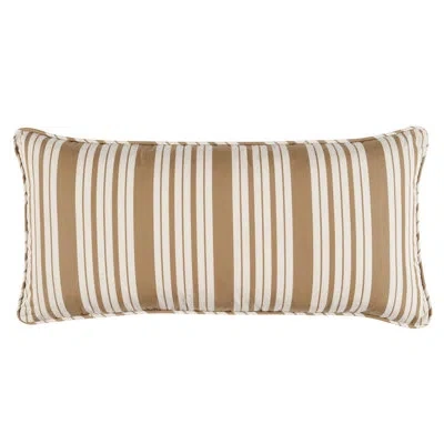 Schumacher X Mark D. Sikes Markie Stripe Pillow In Brown