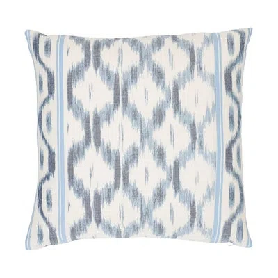 Schumacher X Mark D. Sikes Santa Monica Ikat Pillow In Indigo Blue