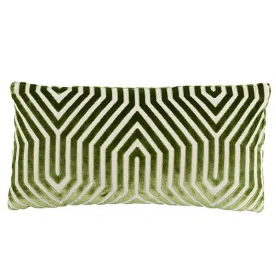 Schumacher X Mary Mcdonald Vanderbilt Velvet Pillow In Lettuce