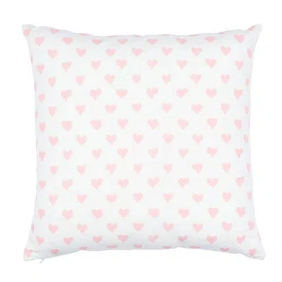Schumacher X Molly Mahon Hearts + Coffee Bean Pillow In Pink