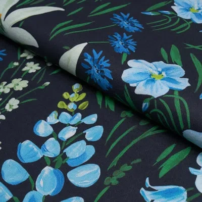 Schumacher X Patrick Mele oz Floral Fabric In Black