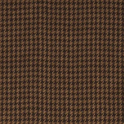 Schumacher X Patterson Flynn Lotti Linen Houndstooth Fabric In Brown