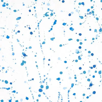 Schumacher X Porter Teleo Ink Splash Wallpaper In Blue