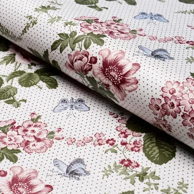 Schumacher X Rita Konig Sibyl Chintz Fabric In Rose