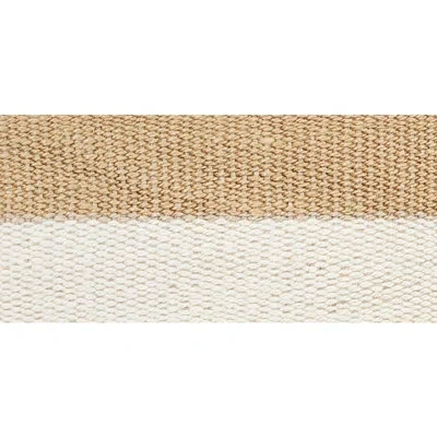 Schumacher X Stephanie Seal Brown Modern Neutral Iii Narrow Tape In White,gold
