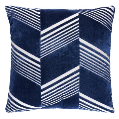 Schumacher X Victor Glemaud Jessie Cut Velvet Pillow In Blue
