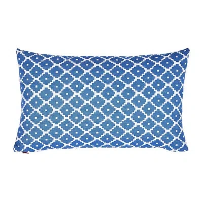 Schumacher Ziggurat Pillow In Blue