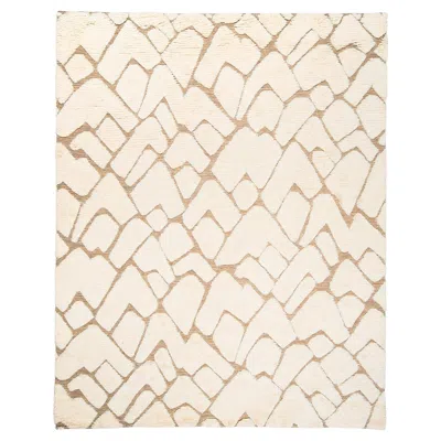 Pre-owned Schumacher Zimba 8' X 10' Rug In Ivory & Sand In White