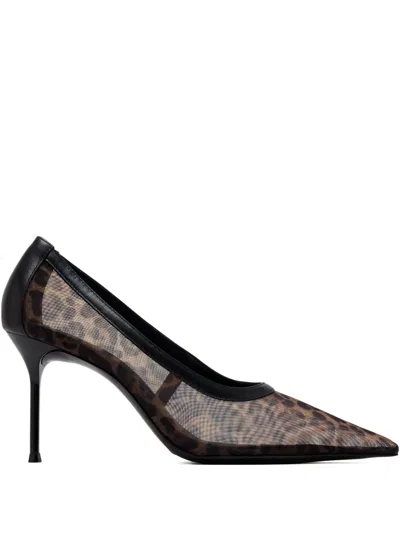Schutz 100mm Leopard-print Mesh Pumps