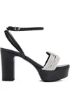 Schutz 105mm Bosa Crystal-embellished Platform Sandals In Black