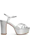 Schutz Keefa Platform Sandals In Silver