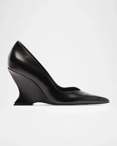 Schutz 110mm Siena Leather Pumps In Black