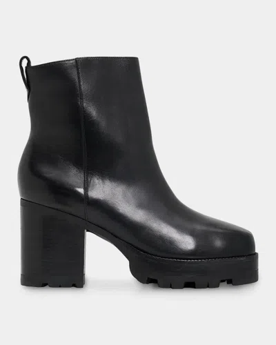 Schutz 240 90mm Platform Leather Booties In Black