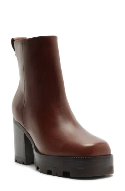 Schutz 240 Platform Boot In Warm Toffee