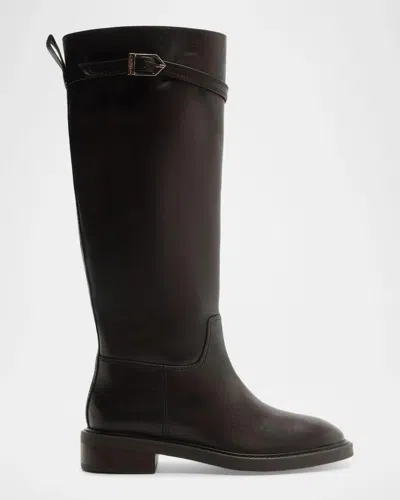 Schutz 35mm Bianca Leather Knee-high Boots In Brown