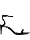 Schutz 50mm Prya Ankle-strap Suede Sandals In Black