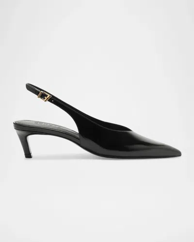 Schutz 55mm Alicia Patent Leather Slingback Pumps In Black
