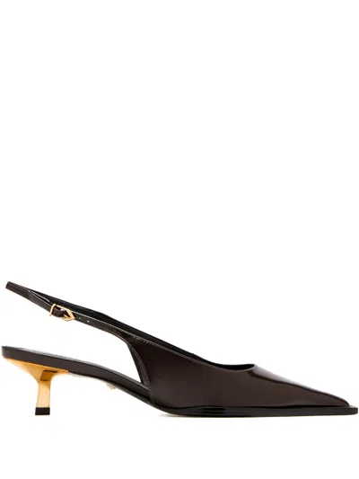 Schutz 55mm Scarpin Slingback Pointed-toe Pumps In Brown