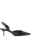 Schutz Paola Mid Pumps In Black Leather In Black