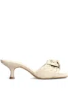 Schutz Slipper-mule In Beige Leather