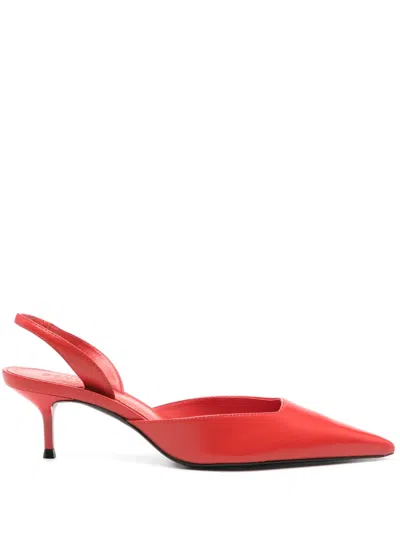 Schutz 65mm Leather Pumps In Red