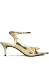 Schutz Sandals In Gold Leather