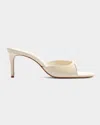 Schutz 75mm Arlette Patent Leather Mules In Gold