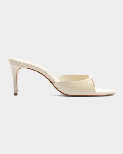 Schutz 75mm Arlette Patent Leather Mules In Gold
