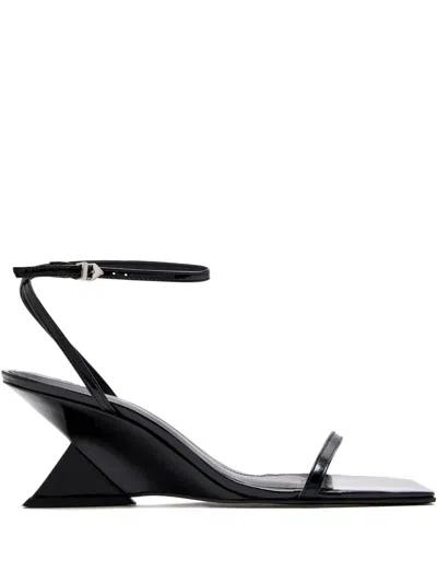 Schutz 75mm Joanna Geometric-heel Ankle-strap Sandals In Multi