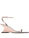 Schutz 75mm Joanna Geometric-wedge Sandals In Pink