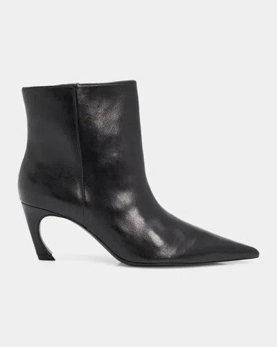 Schutz 75mm Lexi Leather Ankle Boots In Black