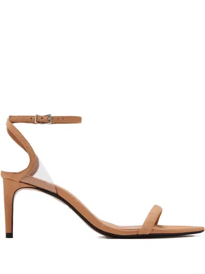 Schutz 75mm Skye Ankle-strap Heeled Sandals In Neutral