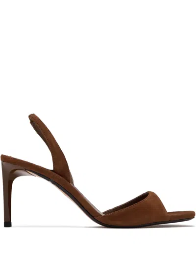 Schutz 80mm Slingback Sandals In Brown